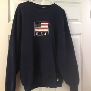Russell American Flag Vintage Crewneck