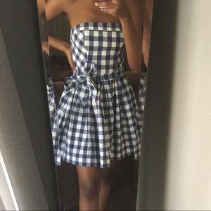 Abercrombie & Fitch Strapless Gingham Dress