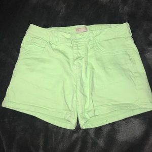 Green gap jean shorts