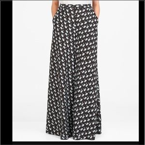 Swan Print Palazzo Pant