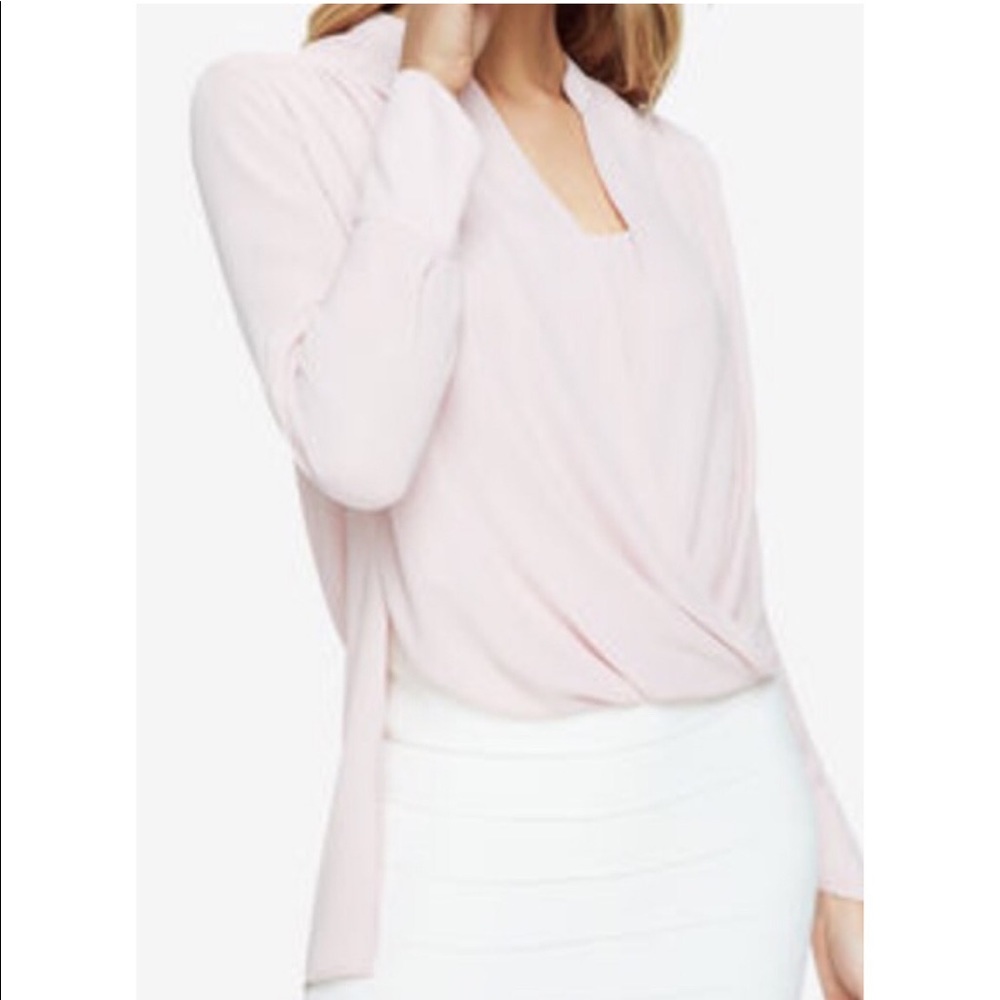 BCBG Jaklyn draped front blouse