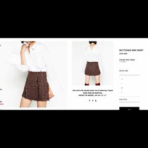 Buttoned mini skirt - ZARA