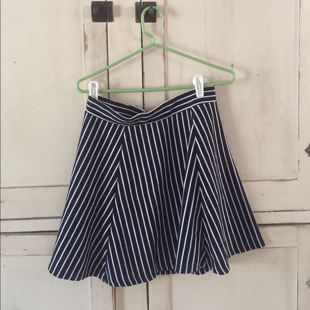 Navy blue and white knit skirt. Never worn!