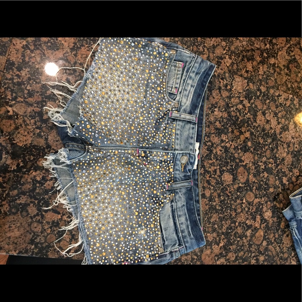 Pink Victoria secret stone sequin shorts