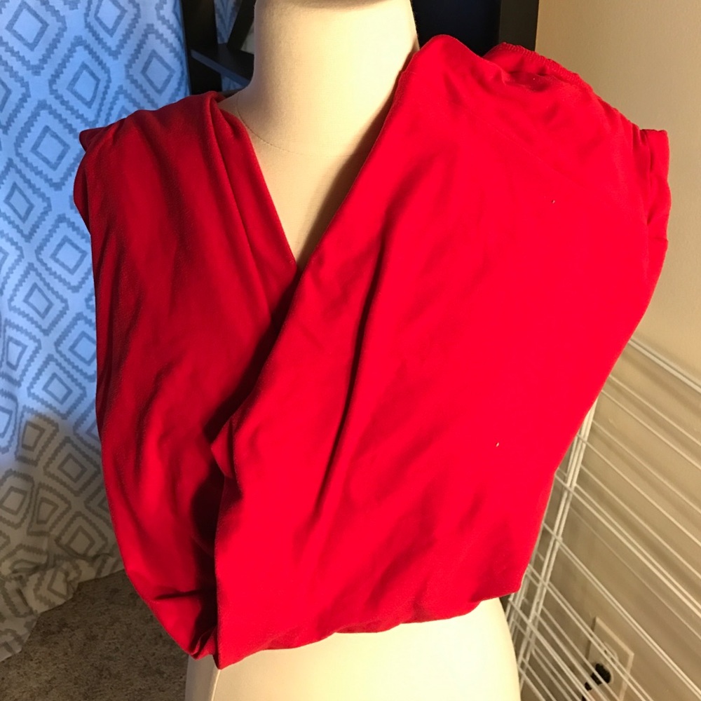 Lula Roe Tall and Curvy Red Leggings