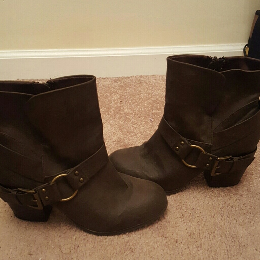 Buckled ankle booties