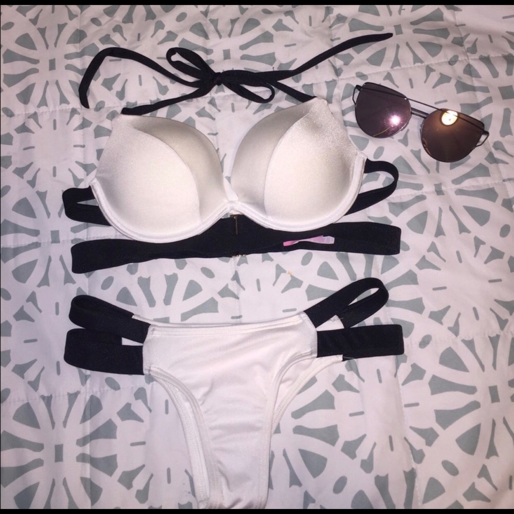 Black and white Victoria secret swim suit