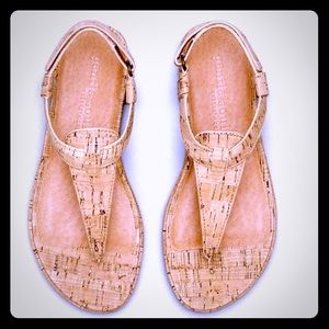 NIB Gentle Souls Oxford T-Strap Sandal Natural Sz7