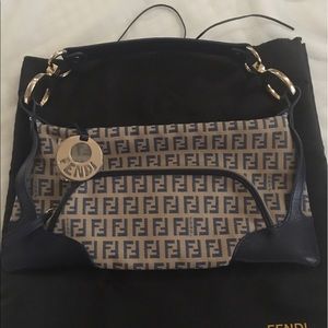 Authentic Navy/Tan Fendi