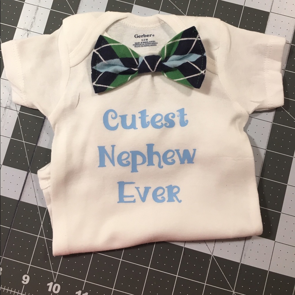Personalize Onesies with fabric ties