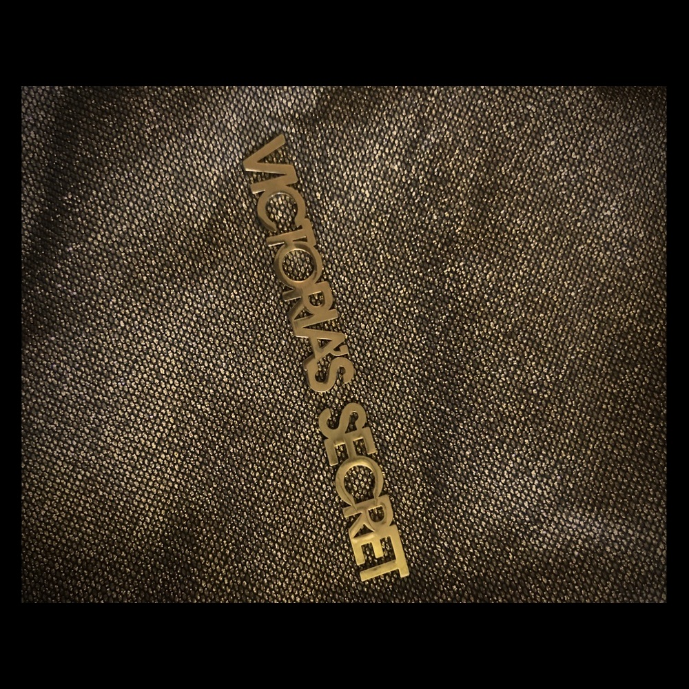 Victoria secret sparkly zip up bag