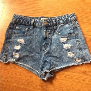high waisted jean shorts