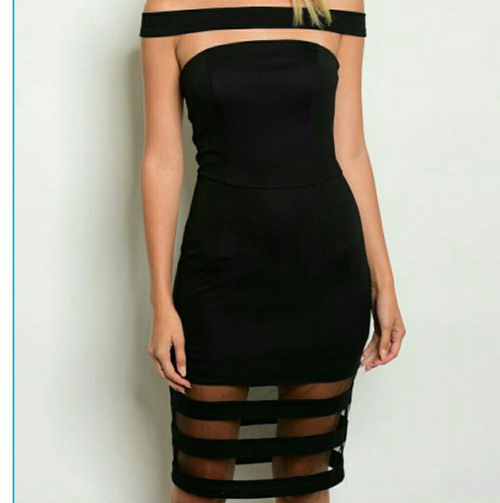 Sale Kylie black mesh dress - Picture 2 of 2