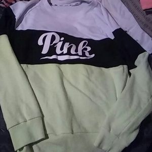 Rare color block crew made by pink