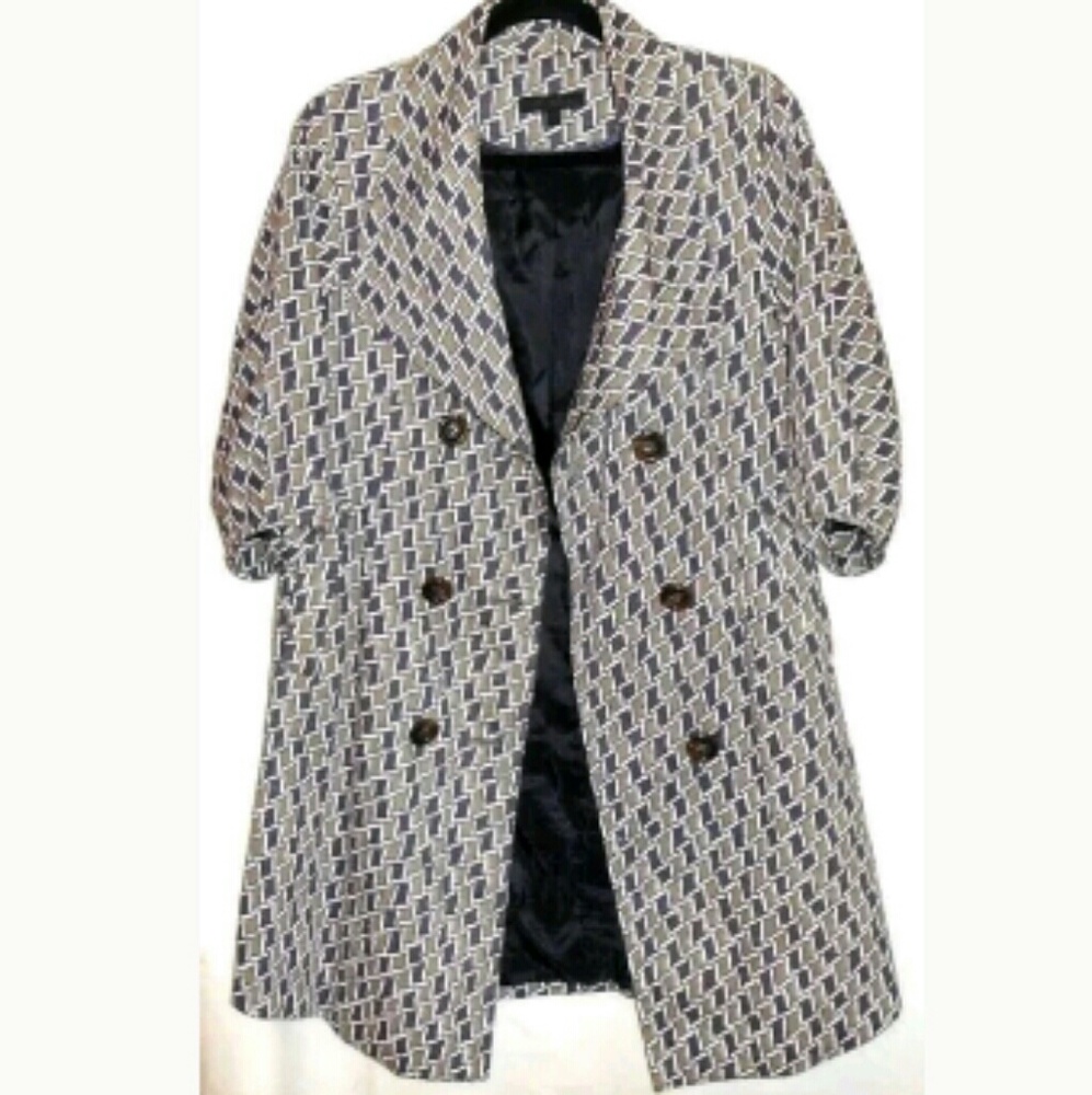Plastic Island Long Blazer Size 2/4 Gray Purple