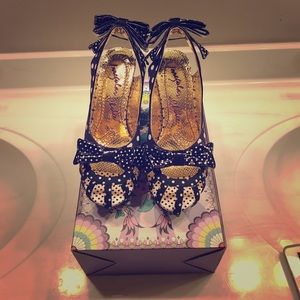 Brand new Irregular Choice Polka Dot chunky heels