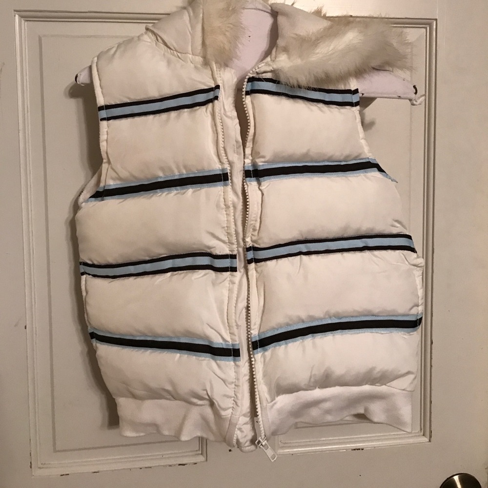 Gymboree White Puffer vest, size L (10-12)