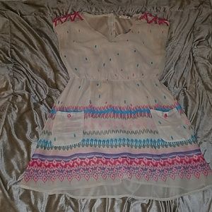 Mine Rear Button up Dress w Peekaboo Shoulders