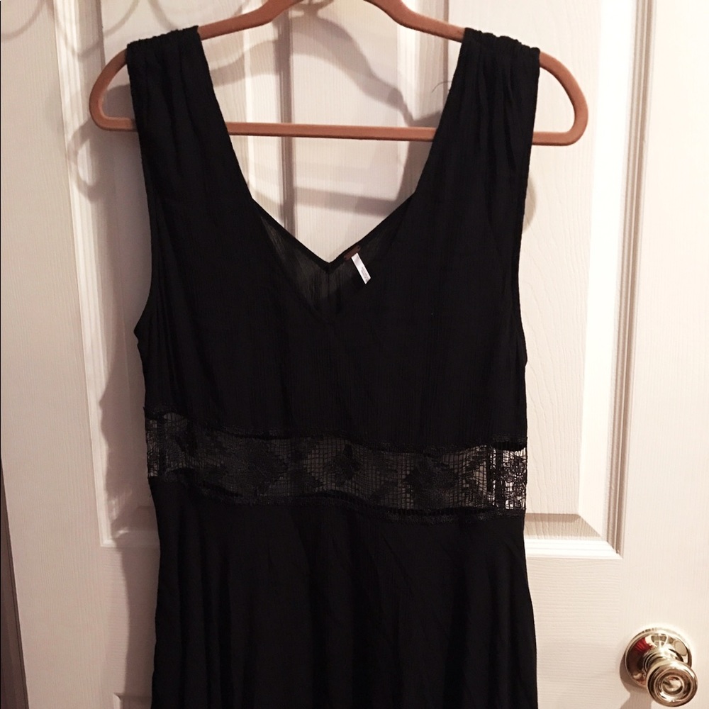 Free People simple but unique little black dress