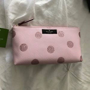 Kate Spade Pink makeup bag NWT👛