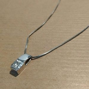 No label silver charm necklace