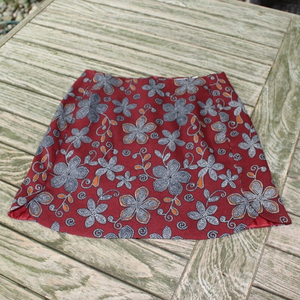 Floral Print Mini Skirt