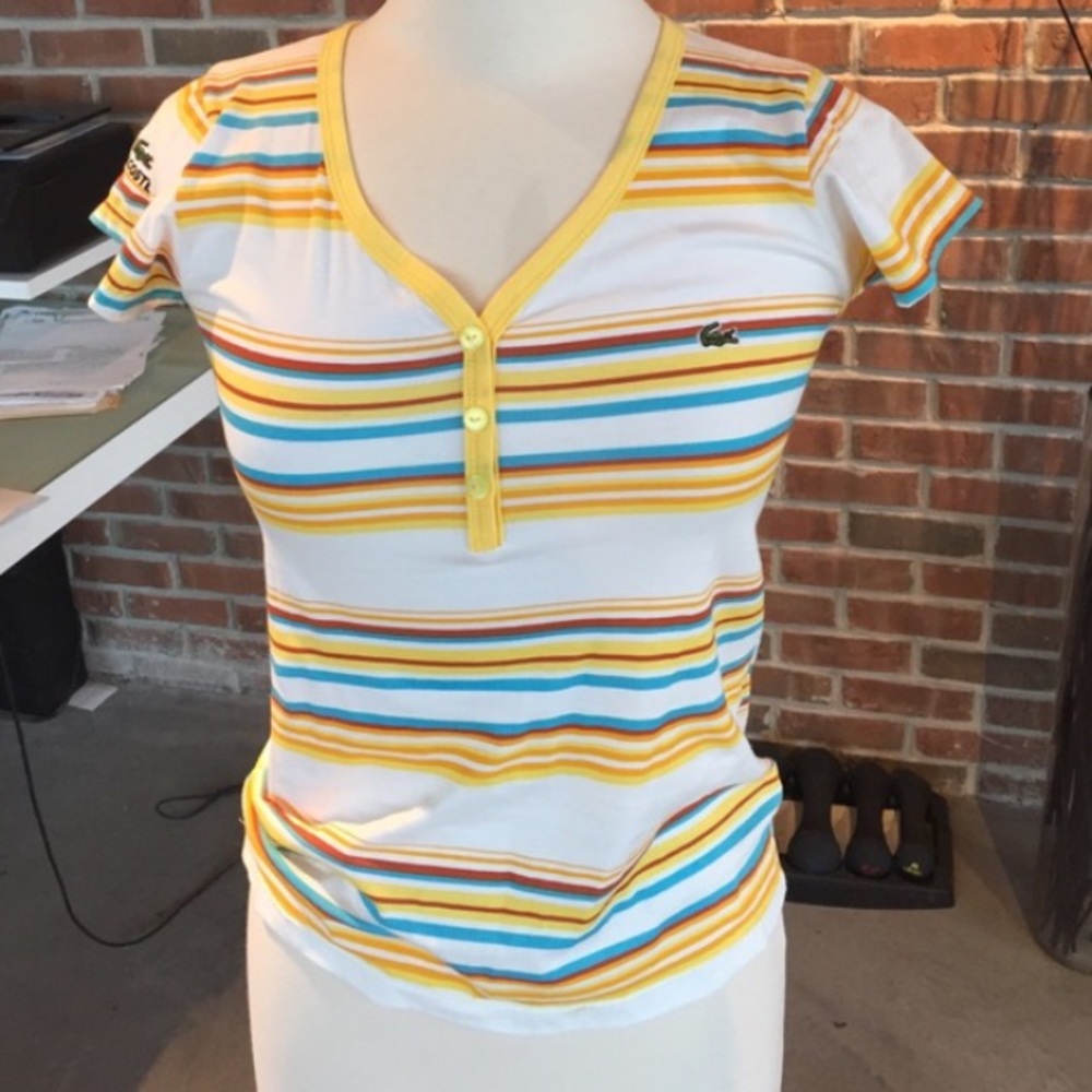 Lacoste striped tee shirt
