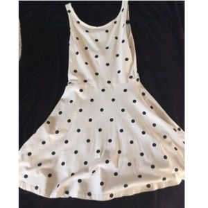Cream polka dot skater dress