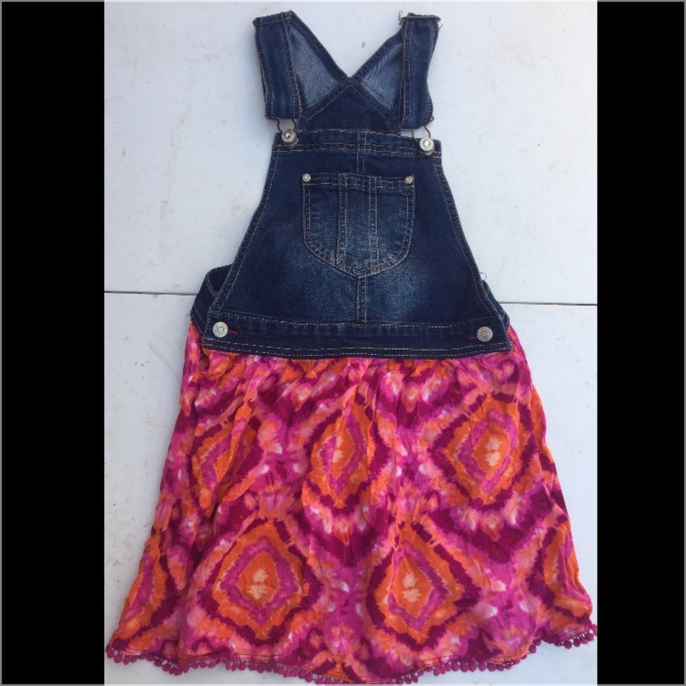 Girls Jean overall dress