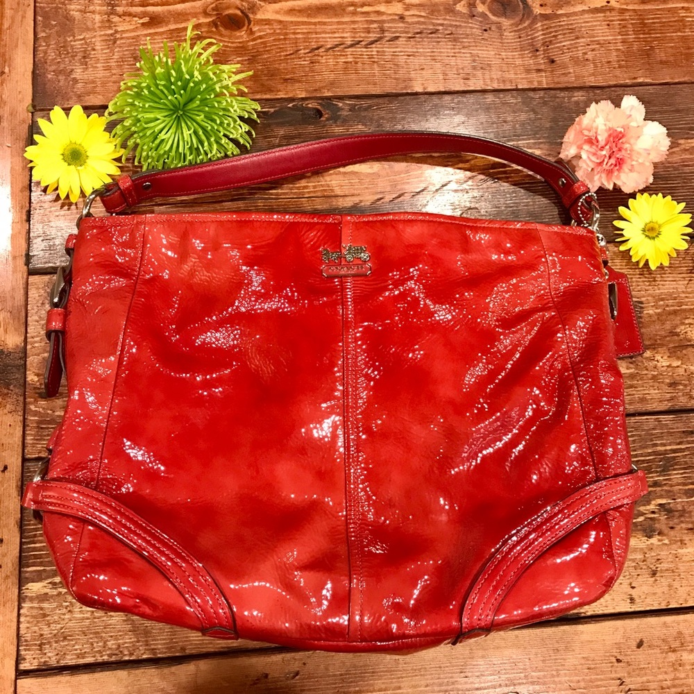Red Leather Coach purse