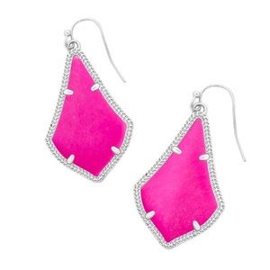 Kendra Scott Alex Pink & Silver Earrings
