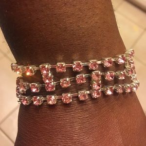 Adorable pink Rhinestone bracelet