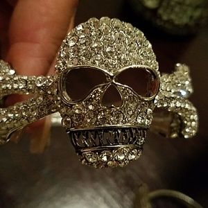 Another skull bracelet with diamonds on it