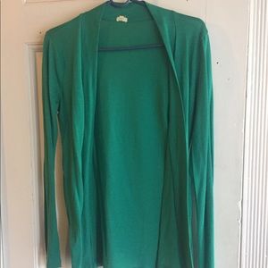 Long Green J.Crew Cardigan