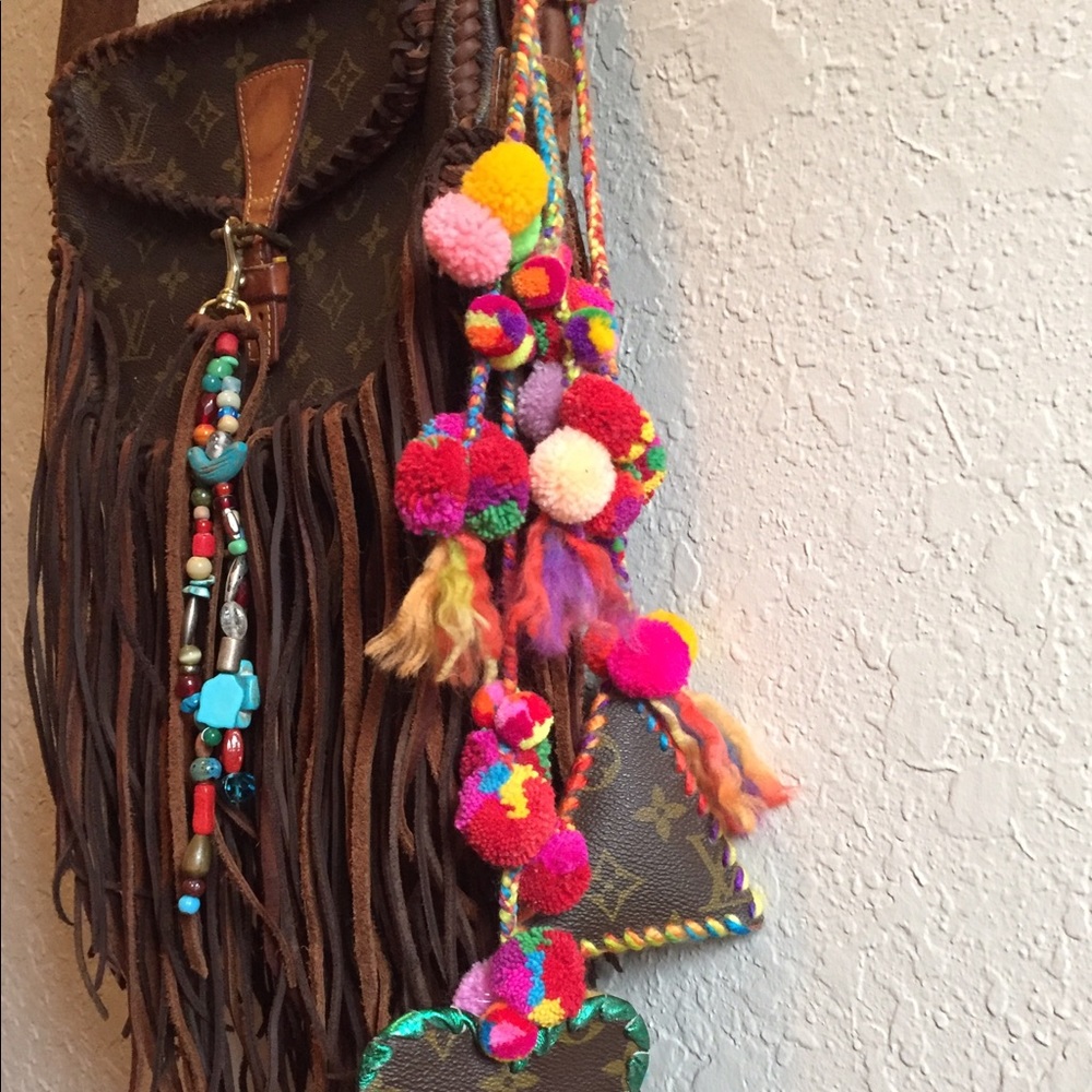 Up Cycled Pom Pom Bag Swag