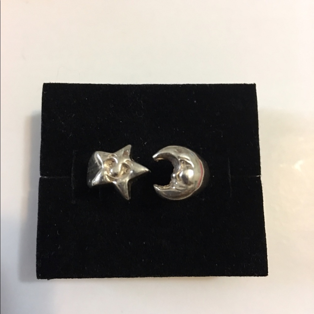 Sterling silver adjustable star/moon ring