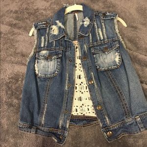 Jean jacket vest
