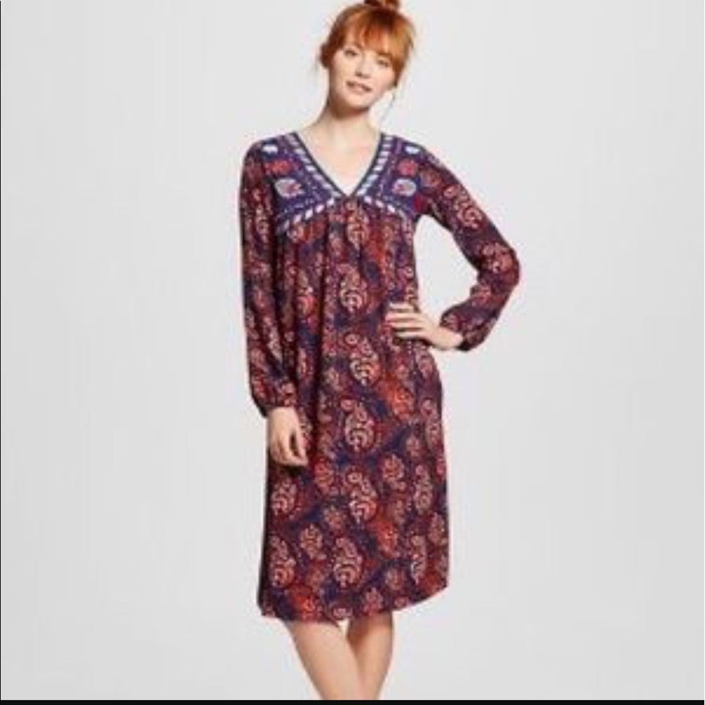Boho Embroidered Dress