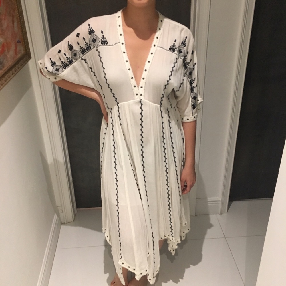 RALPH LAUREN DENIM & SUPPLY EMBROIDERED MIDI DRESS - Picture 1 of 4