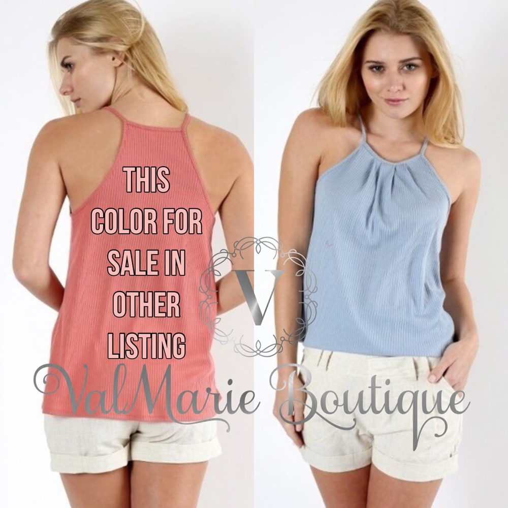 Light blue ribbed tank - Picture 2 of 2