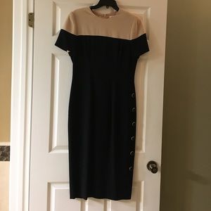 Liz Claiborne beige and black evening dress.