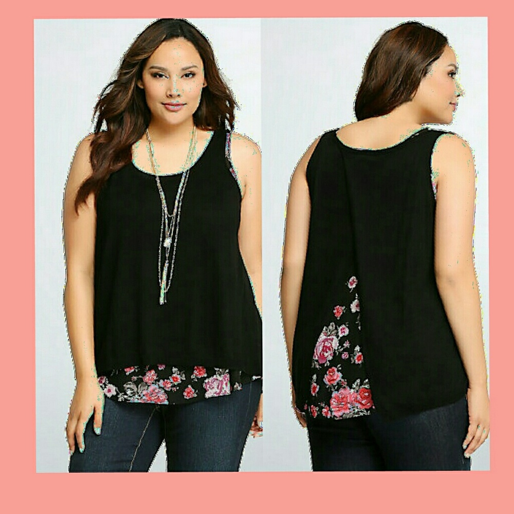 Torrid Chiffon Double Layer Cami Top Size 18/20