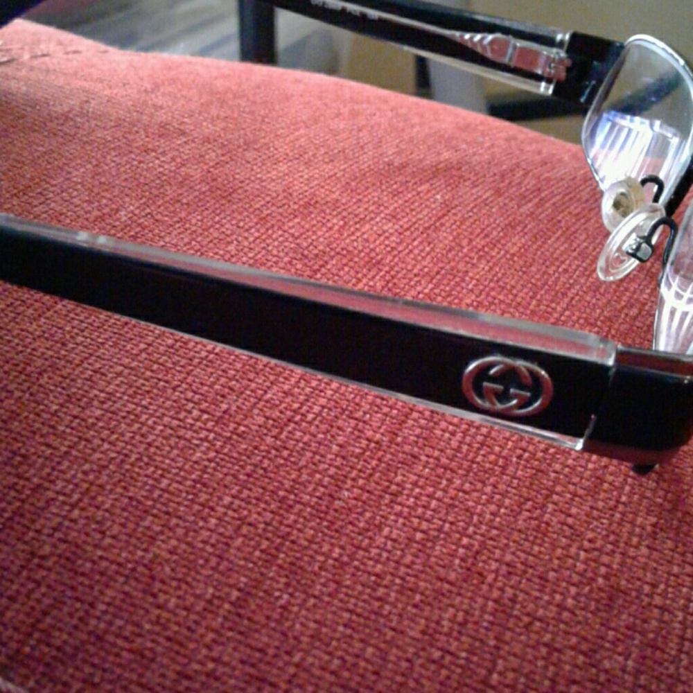 Gucci Black and Silver Eyeglasses