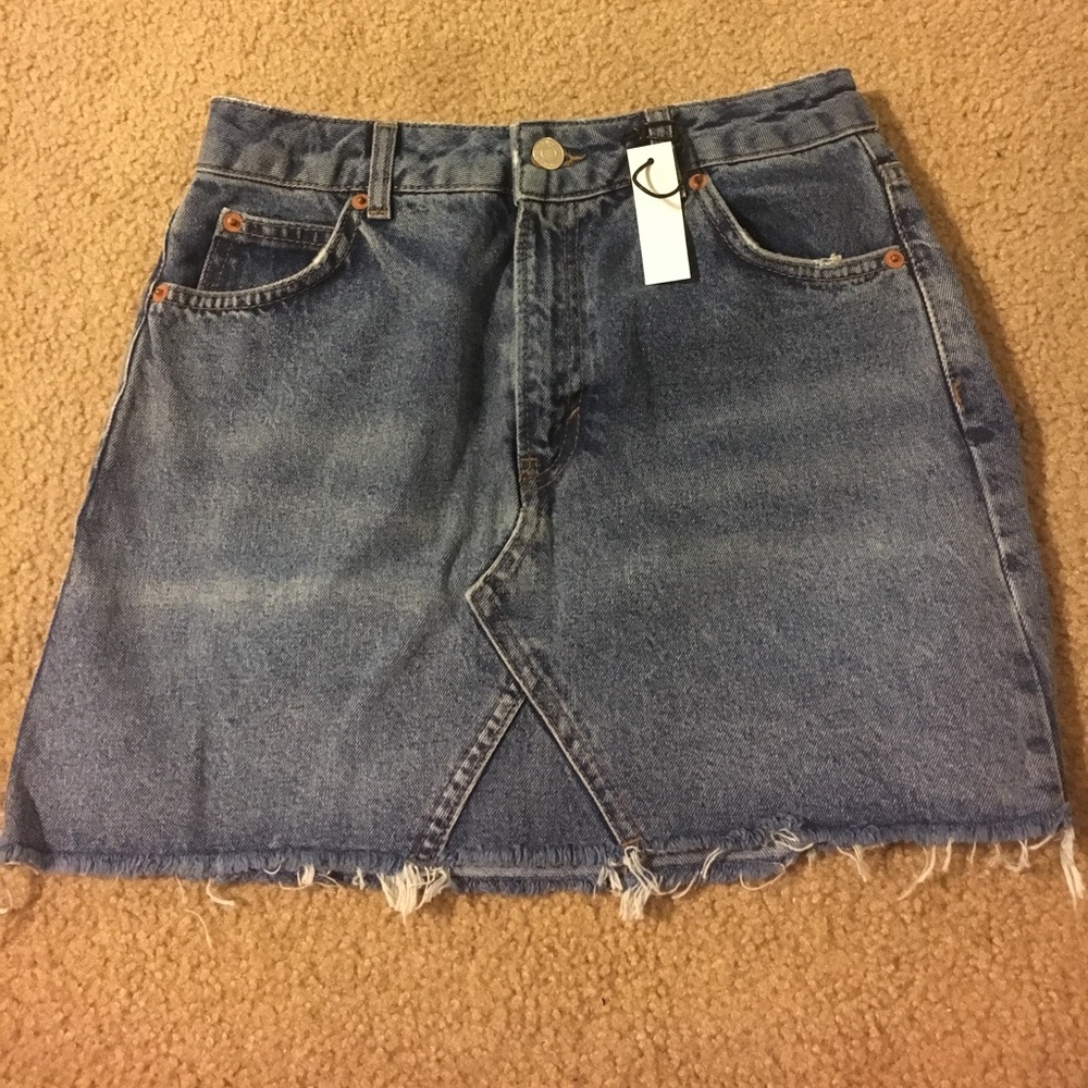 TOPSHOP MOTO DENIM SKIRT