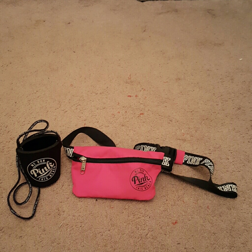 PINK by Victoria Secret fanny pack & koozie combo