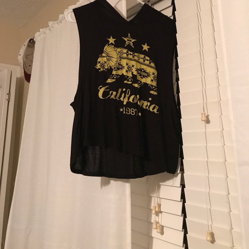 Tank top with hood