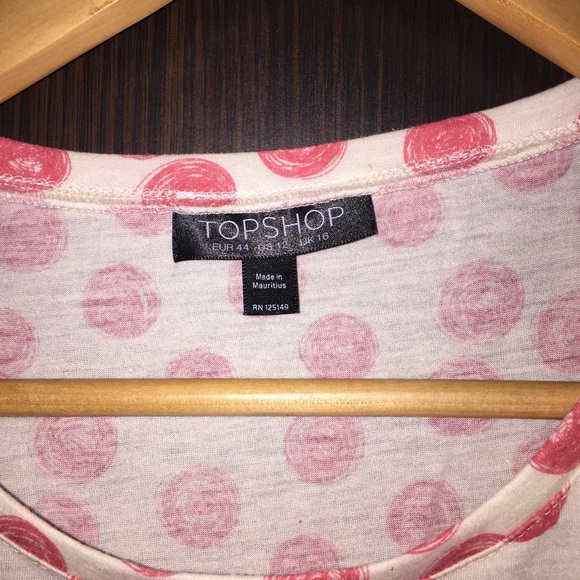 💋HP💋 Topshop white tank top with red dots - Picture 3 of 3