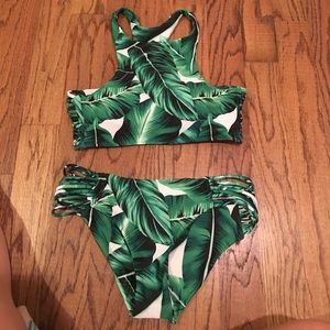 Cupshe leaf print swimsuit