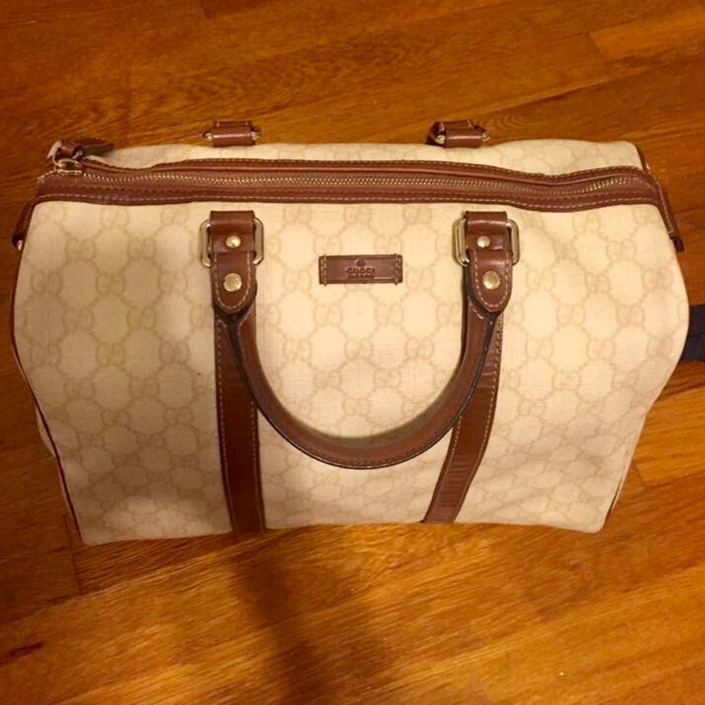 Gucci joy Boston Bag - white canvas