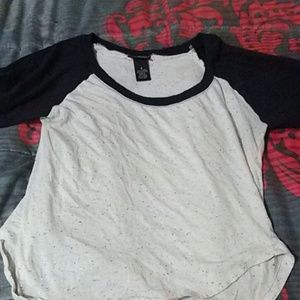 White Shirt w/ Blue Sleeves